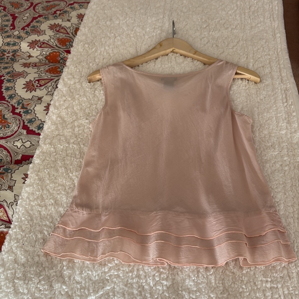 Anthropologie Vintage pale pink Sleeveless Top great details Boho chic,timeless - Picture 10 of 10